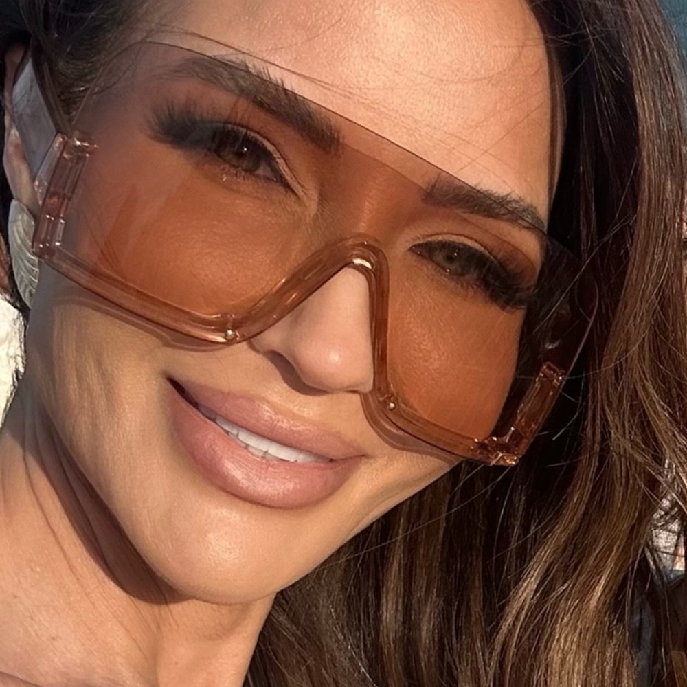 Gucci Transparent Pink Visor Sunglasses